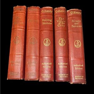 Antique~O HENRY 5 Books Authorized Ed, Review of Reviews Early 1900’s